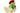 Hen Figurine 4" Green Theme. Cream colored hen with green upper feathers and red comb Turned to right