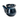 Blue ceramic teapot with a lid on a white background