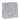 Gray patterned gift bag with handle on a white background