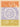 Decorative design with a central plate surrounded by floral elements on an orange, purple, and yellow background.