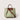 A structured tote bag in light sage green canvas with brown leather handles, trim, and a diagonal shoulder strap, shown on a plain light beige background.