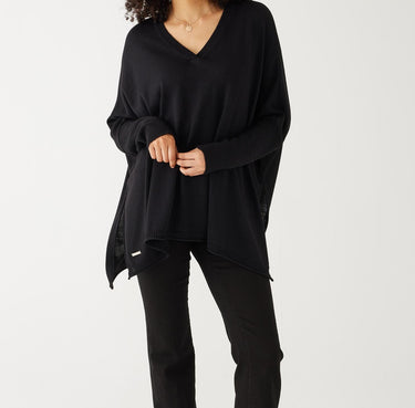 Black Catalina V Neck Sweater