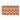 Woven doormat with red, orange, and pink wavy pattern on a white background