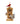 Glass bird feeder ornament with cardinal and squirrel.