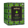 Mina Atay Organic Moroccan Nana Mint Green Tea packaging with green leaf design on a white background