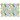 Scalloped edge rectangular floral paper placemat
