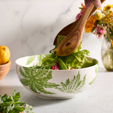 Caskata - Freya Vegetable Serving Bowl Shown with salad 
