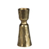 A small hammered metal candle holder or vase in a warm metallic gold/brass finish, shown against a plain white background.