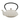 White teapot with black handle and textured surface on a white background