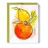Kristin Cronic Orange and Lemon Greeting Card