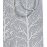 Gift bag with leaf pattern and handle on a white background