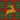 Plaid fabric with a yellow deer silhouette on a red and green checkered background