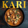 Book cover of 'Kari' with a dish of cauliflower curry on a dark background