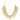 Necklace featuring a fringe of gold spikes
