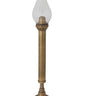 Brass taper candle holder with glass bulb