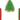 Christmas tree on white background with red border
