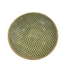 12 Inch Serving Bowl with light green dot inlay design. 