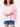 Catalina Slub Tee Collection White with pink Stripe, navy ringer collar