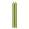 Caspari Duet Crown Candles 12” in Moss Green