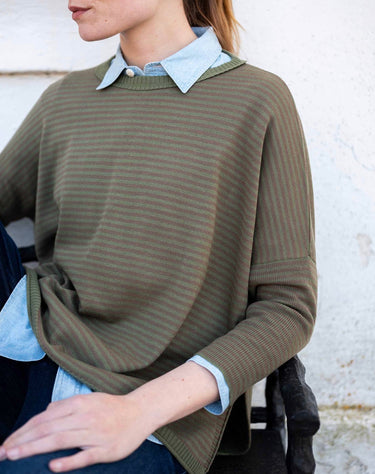 Catalina Crewneck Sweater | Jungle Stripe