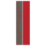 Noel Magique Houx Table Runner 21”x91”. The red side features wreaths and stars, the green side features a gingerbread village scene