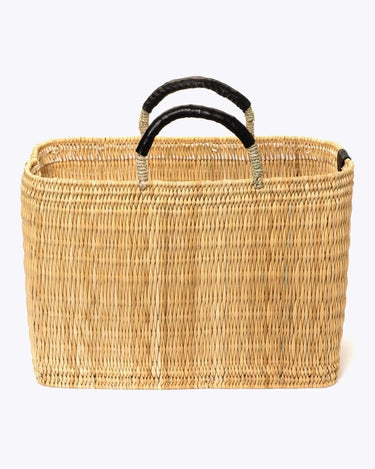 Mersea Medina Market Tote with Black Leather Handles
