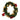 Decorative wreath with gold balls and red gemstones on a white background