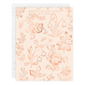 Floral patterned card with text on a white background