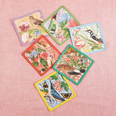 Flora & Fauna Cocktail Napkins Set of 6