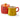 tag - Color Block Cream And Sugar Set of 2 Red Stoneware Everyday