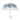 Rifle Paper Co. Hydrangea umbrella with curved handle.