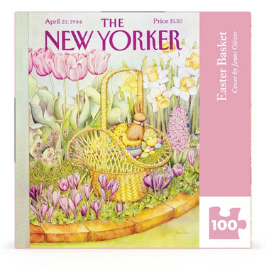 New York Puzzle Company - Easter Basket Mini - 100 Piece Vintage Easter Mini Puzzle