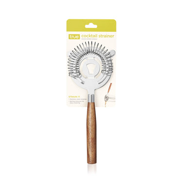 TRUE - Cocktail Strainer with Acacia Wood Handle