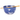 Blue ceramic bowl with white wave and bird design, accompanied by wooden chopsticks on a white background.