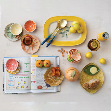 Crackle Stoneware Lemon Platter