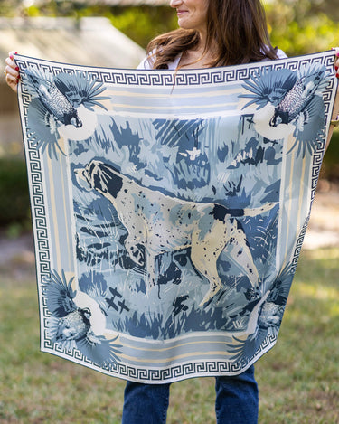 Pointing Strong Silk Scarf | Light Blue