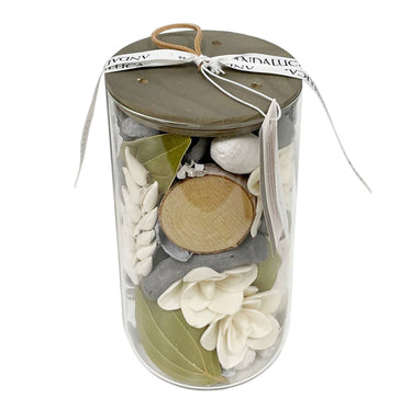 Cashmir Oak Potpourri in glass jar with wood lid