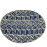 15 by 13 oval platter with cobalt blue Tahiti inlay design. 