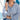 Emerson Pop Up Collar Top | Marina Blue Stripe