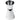 Double ended stainless steel jigger on white background 